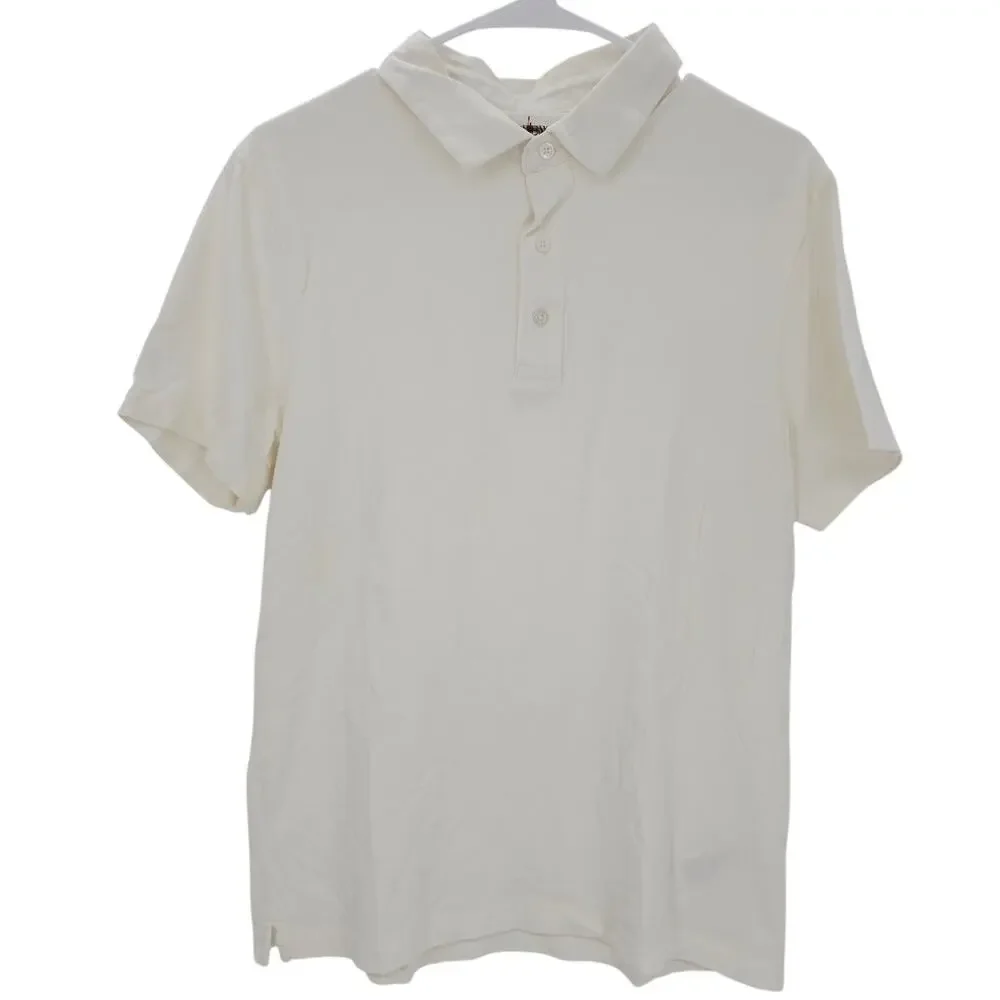 J. Crew Mens size S Untucked Sueded Jersey Short Sleeve Polo White  BW395 NEW